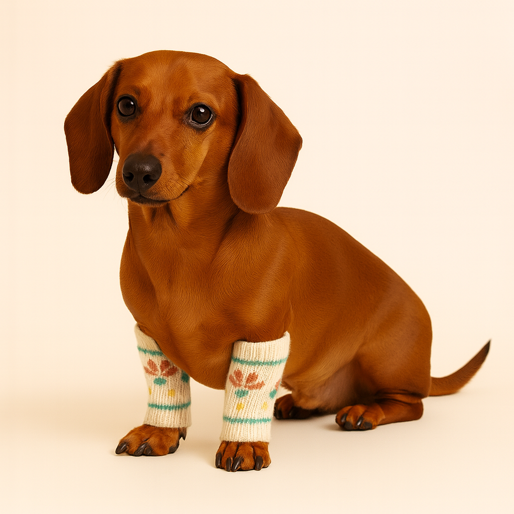 Dog Leg Warmers - Flower Pattern