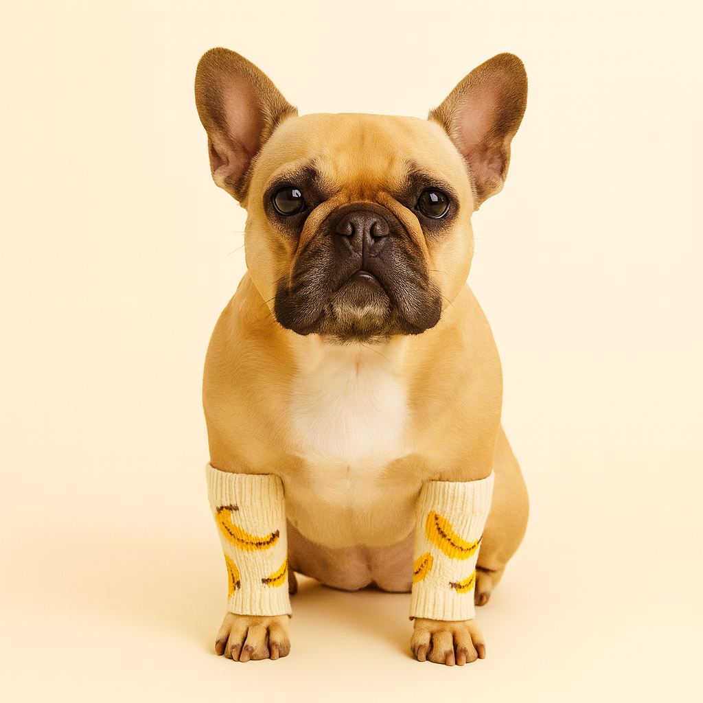 Dog Leg Warmers - Banana Pattern