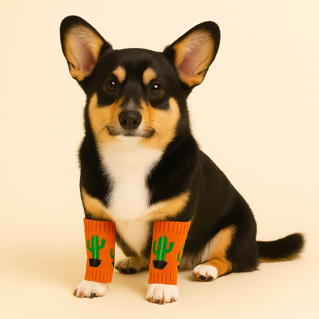 Dog Leg Warmers - Cactus Pattern